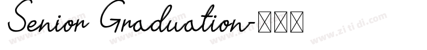 Senior Graduation字体转换